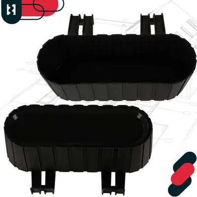 Produktbild von KOTARBAU® 4er Set Blumenkasten für Balkon 40x15x15cm Blumenkasten für Balkongeländer Balkonkasten mit Halterung Pflanzkasten Kunststoff Anthrazit