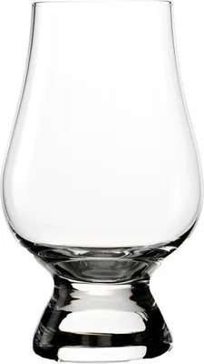 A clear, professional shot of a single Glencairn glass against a white background.