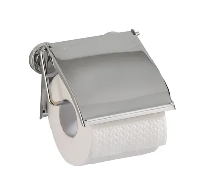 Produktbild von WENKO Toiletten Klo Papier Rollen Halter Gäste WC Bad ohne Bohren Cover