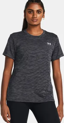 Produktbild von Under Armour Tech Textured Kurzarm-t-shirt Grau L Frau Grau L