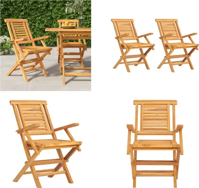 Immagine prodotto di vidaXL Sedie da giardino, 2 pezzi, pieghevoli, 56x63x90 cm, legno massello di teak - Sedia da giardino pieghevole - Sedie da giardino pieghevoli - Sedia da giardino pieghevole - Sedie da giardino pieghevoli