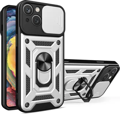Produktbild von König Design Hülle kompatibel mit Apple iPhone 15 Plus Kunststoff Soft Handyhülle - Handy Case Silber
