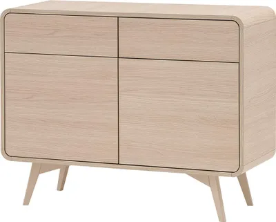 Produktbild von Wohnzimmer Kommode mit 108 cm Breite in Eiche, 2 Türen, 2 Schubladen - TULSA-61