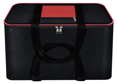 Aufbewahrungstasche 54x46x28 cm, faltbar, wasserdicht, Nylon, rot/schwarz