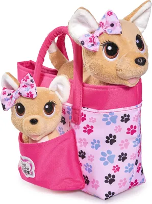 Image de Chi Chi Love Happy Family Knuffelhond in Tas