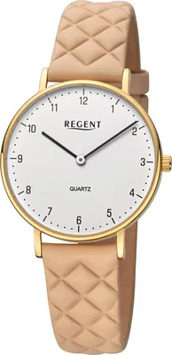Regent BA-854 Damenuhr Quarz Beige/Goldfarben 1