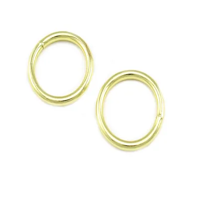 Produktbild von 25 Rundringe 3 x 20mm Vermessingt Ring / Öse Eisenring Stahlring