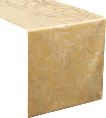 Produktbild von Festliche Tischdecke Tischdekoration BLINK 15 honig 35x180 cm honig gelb  VELVET