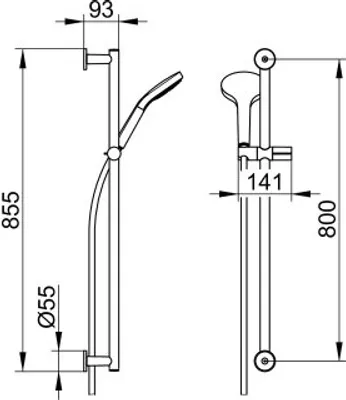 Produktbild von KEUCO 59587250801 Brause-Set rund IXMO 59587
