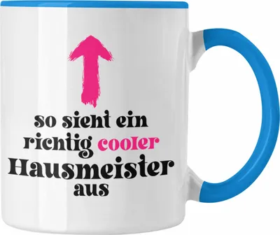 Produktbild von Trendation - Hausmeister Tasse Lustiges Geschenke Lustig Spruch Haustechniker (Blau)