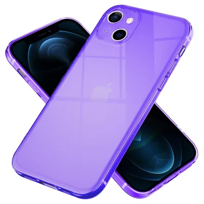 Image de NALIA Étui transparent pour téléphone portable iPhone 13, multicolore Cover Case Lila