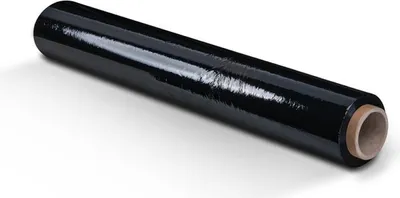 Produktbild von Stretchfolie Palettenfolie Wickelfolie 500mm x 210 lfm 1 Rolle 23my schwarz