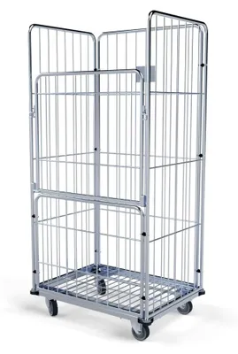 Produktbild von Wäschewagen 850x630x1750 mm 4-seitig mit Stahlboden
