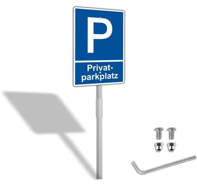 Produktbild von Sicherheitsschild Privatparkplatz Alu 30 x 20 cm wetterfest