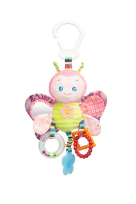 Produktbild von SENSILLO - Rassel Baby, Kuscheltier Babyspielzeug mit Rassel, Motorikspielzeug, Schmetterling