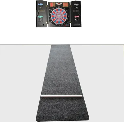 Produktbild von Karella Soft Dartautomat CB90 Cabinet Profi Liga Set DSX Dartteppich Matte Darts