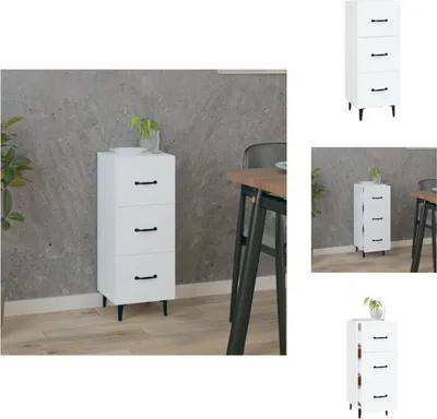 Immagine prodotto di vidaXL Credenza bianca 34,5x34x90 cm Materiale a base di legno - Credenze