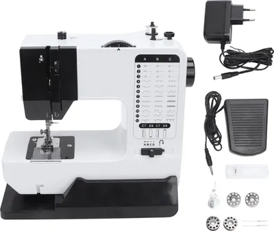 Obrázek produktu pro Mini šicí stroj Stabilní provoz Tichý multifunkční stolní stroj pro domácnost 100-240V EU zástrčka