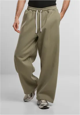 Productafbeelding van Urban Classics, wijde joggingbroek met zachte stof, kleur: bleekgroen - maat: S