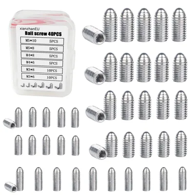 Image de Omgoods - Ensemble de 40 vis à tête sphérique en acier inoxydable, réglables