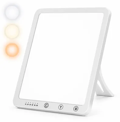 Produktbild von Tageslichtlampe 10000 Lux, LED Lichttherapielampe mit 3 Farbtemperaturen, 5 Helligkeitsstufen, Timer 10-60 Min, JSK-40