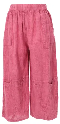 Produktbild von Bequeme Palazzohose, Boho Sommerhose, Musselinhose - Pink, Damen, Baumwolle, Hosen