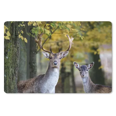 Produktbild von MuchoWow® Mauspad Mousepad Hirsche - Tiere - Baum 27x18 cm - Mousepads - Maus Mat - Pad - Mausunterlage - Büroartikel - Desk Matten