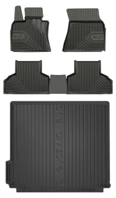 Produktbild von Gummi-Fußmatten für BMW X5 F15 2013-2018 (SUV, Standard-Kofferraum) – Schwarz, passgenau – Wielganizator
