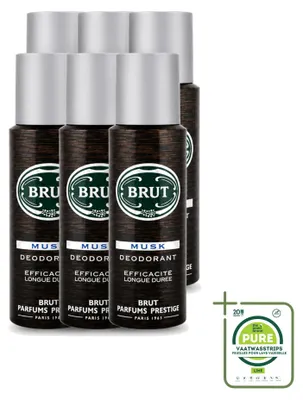 Obrázek produktu pro 6 kusů deodorantu Brut Musk ve spreji - 200 ml - velká balení
