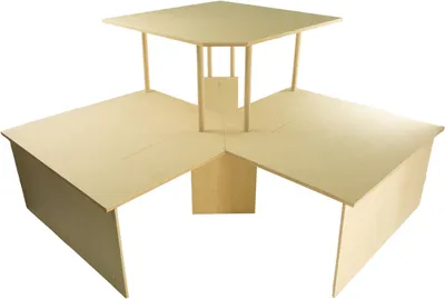 Produktbild von Getzoo Ecketage für Kaninchen (99x99x60cm)