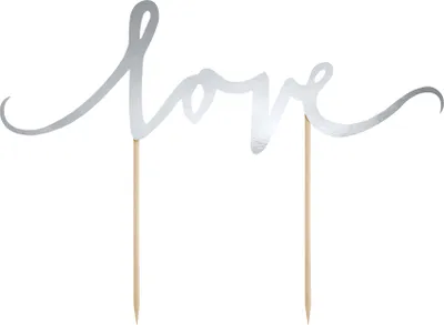 Immagine prodotto di Cake Topper Amore / Matrimonio 17cm argento