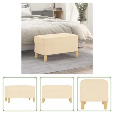 Image de The Living Store Banc Crème 70x35x41 cm Tissu