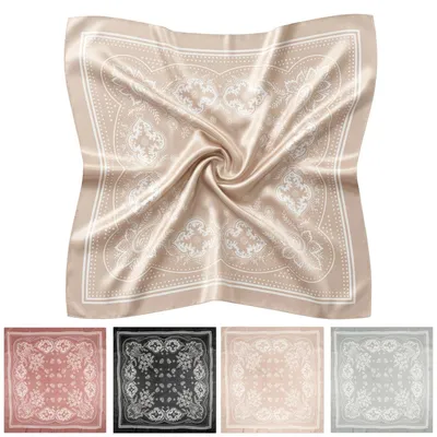 Imagen del producto de Bufandas cuadradas para mujer, 90 x 90 cm, juego de 4 unidades, tipo bandana, para moda