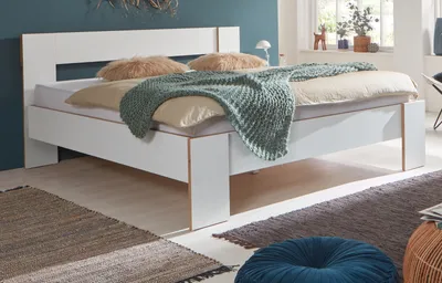 Produktbild von trendteam Schlafzimmer Doppelbett Weiß/Fichte 191 x 95 x 213 cm