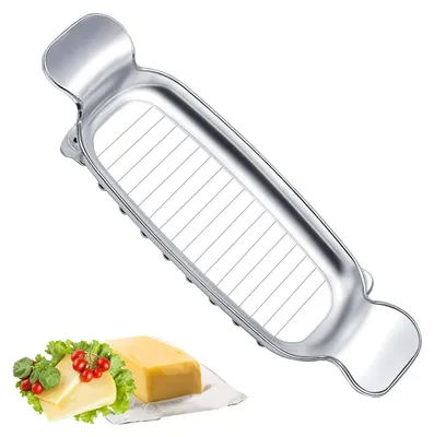 Käse- und Butterschneider, Edelstahl, 19,5x2x6,8 cm