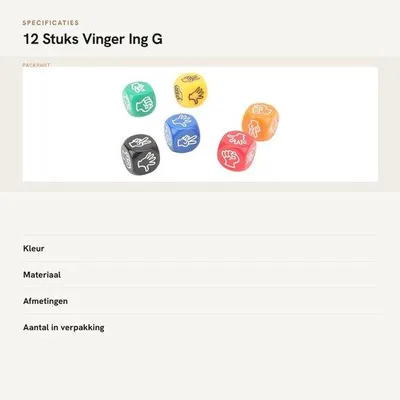 Produktbild von Geschenkset mit 12 Stücken - 6-fach - Farbige Würfel - Tragbarer Design - Spielwürfel - Spielzeugwürfel - Ideal für Spiele