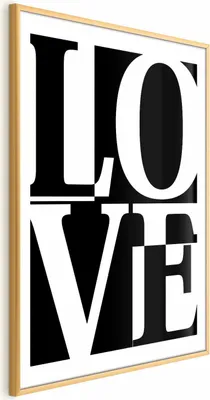 Produktbild von Posterpapier Poster - Black-and-White Love 29.7x42 cm Text m-A-0861-ao-a