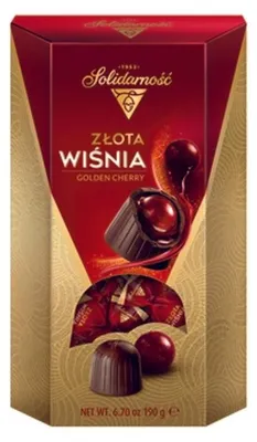 Zdjęcie produktu dla Solidarność Złota Wiśnia w likierze Czekoladki 190 g