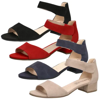 Produktbild von Caprice Damen Leder Sandalen Sandaletten geschlossene Ferse 9-28212-28, Größe:37.5 EU, Farbe:Grau