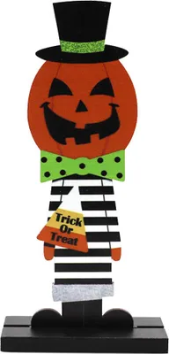 Produktbild von Halloween-Kürbis-Mann-Hexe-Haus-Tischdekoration-Holzbord-Ornamente