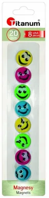 Produktbild von Titanum TI-249640 Smiley Magnete 20 mm 8 Stück