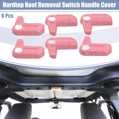 Image de Cache de poignée de commutateur de démontage du toit rigide pour Jeep Wrangler JK - 6 pièces Rose