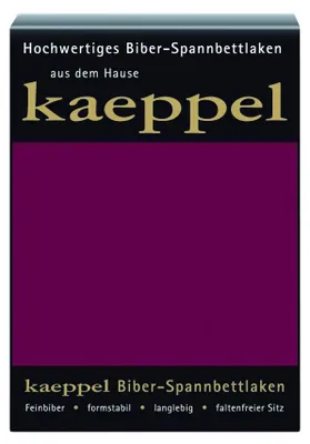 Produktbild von Kaeppel Biber Bettlaken Betttuch 140-160 x 200 cm Spannbettlaken 14 Farben Uni, Farbe:Bordeaux