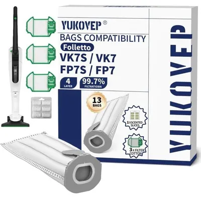 Obrázok produktu pre Sada 13 vreciek na prach a 3 motorové filtre pre vysávač Kobold VK7