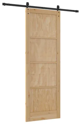 Image de vidaXL Porte coulissante ORKDAL, 83 x 232 cm, en bois massif de pin