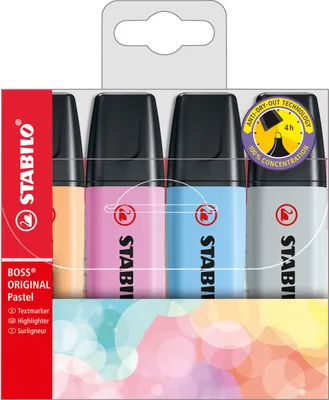Immagine prodotto di STABILO 70/4-4 STABILO evidenziatore BOSS ORIGINAL Pastello, PET confezione da 4 pz