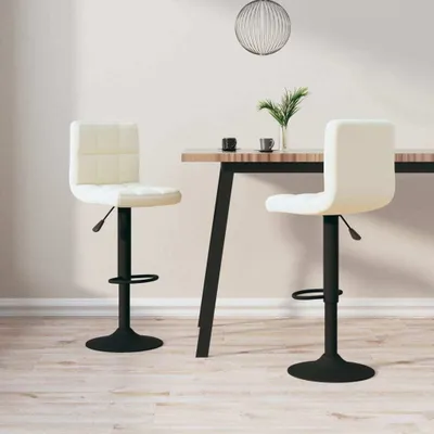 Obrázok produktu pre The Living Store Barhocker 2 Stk. Creme Samt