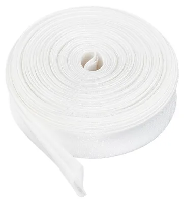 Schrägband Satin 20 m, 2 cm, weiß, doppelt gefaltet, vorgefaltet