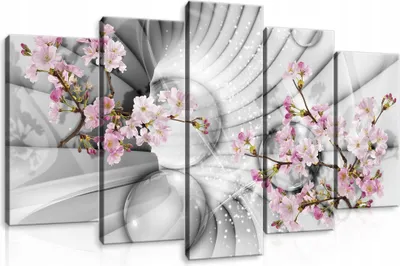 Obrázok produktu pre Obrazy na plátne Abstraktné kvety SET 100x60 cm 5 kusov Moderné obrazy na plátne Obrazy na plátne Obrazy na plátne Spálňa Obývacia izba Obrazy na stenu Umenie Vytlačiť Obraz na plátne Pripravené na zavesenie