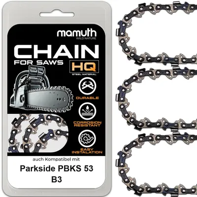 Produktbild von 3x Sägekette 45cm 1,5mm 0,325" 72TG für Parkside PBKS 53 B3